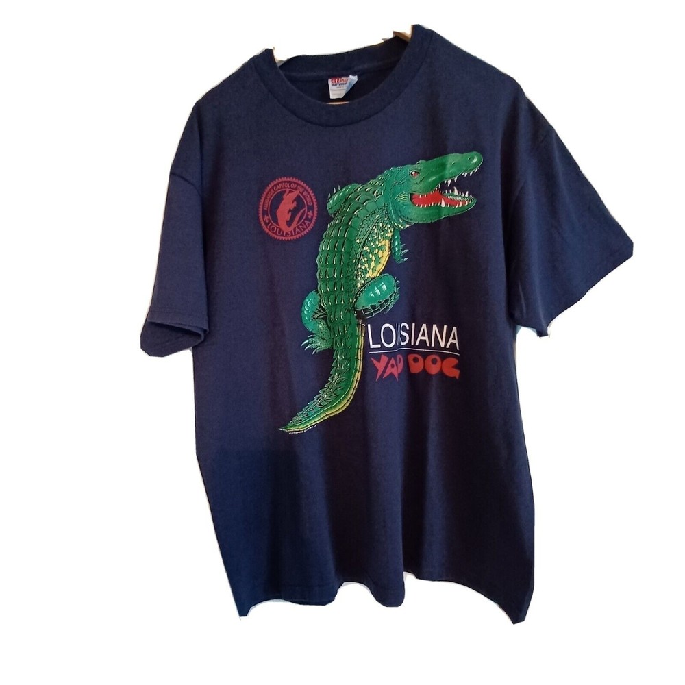 VTG Louisiana Yard Dog Alligator Kelley & Abide T Shirt New Orleans SZ XL